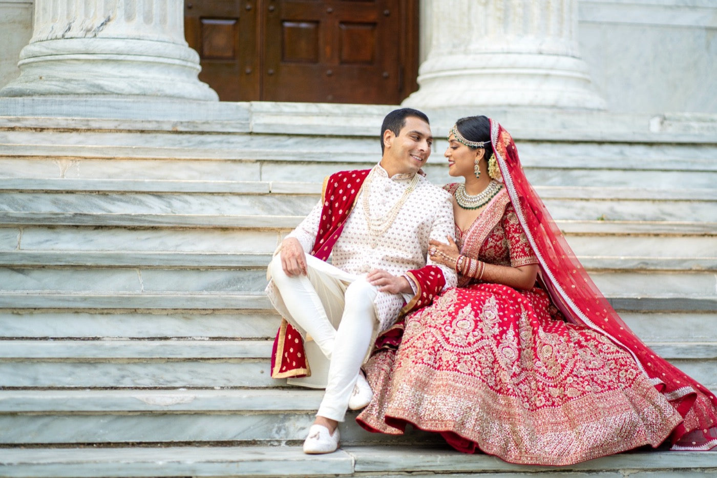 Asopalav customer wearing Indian occasion wear