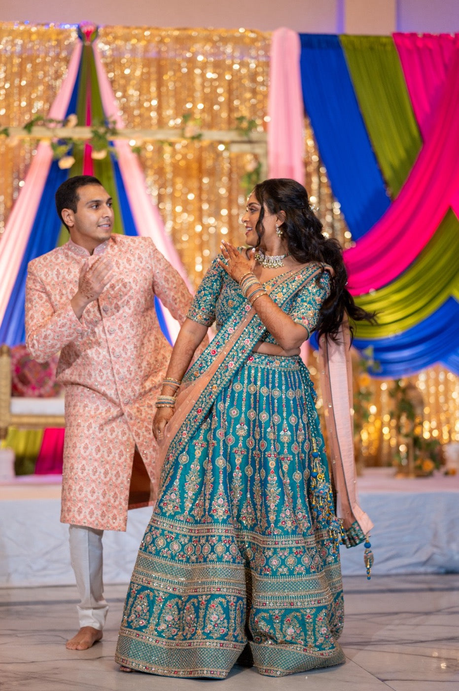 Asopalav customer wearing Indian occasion wear