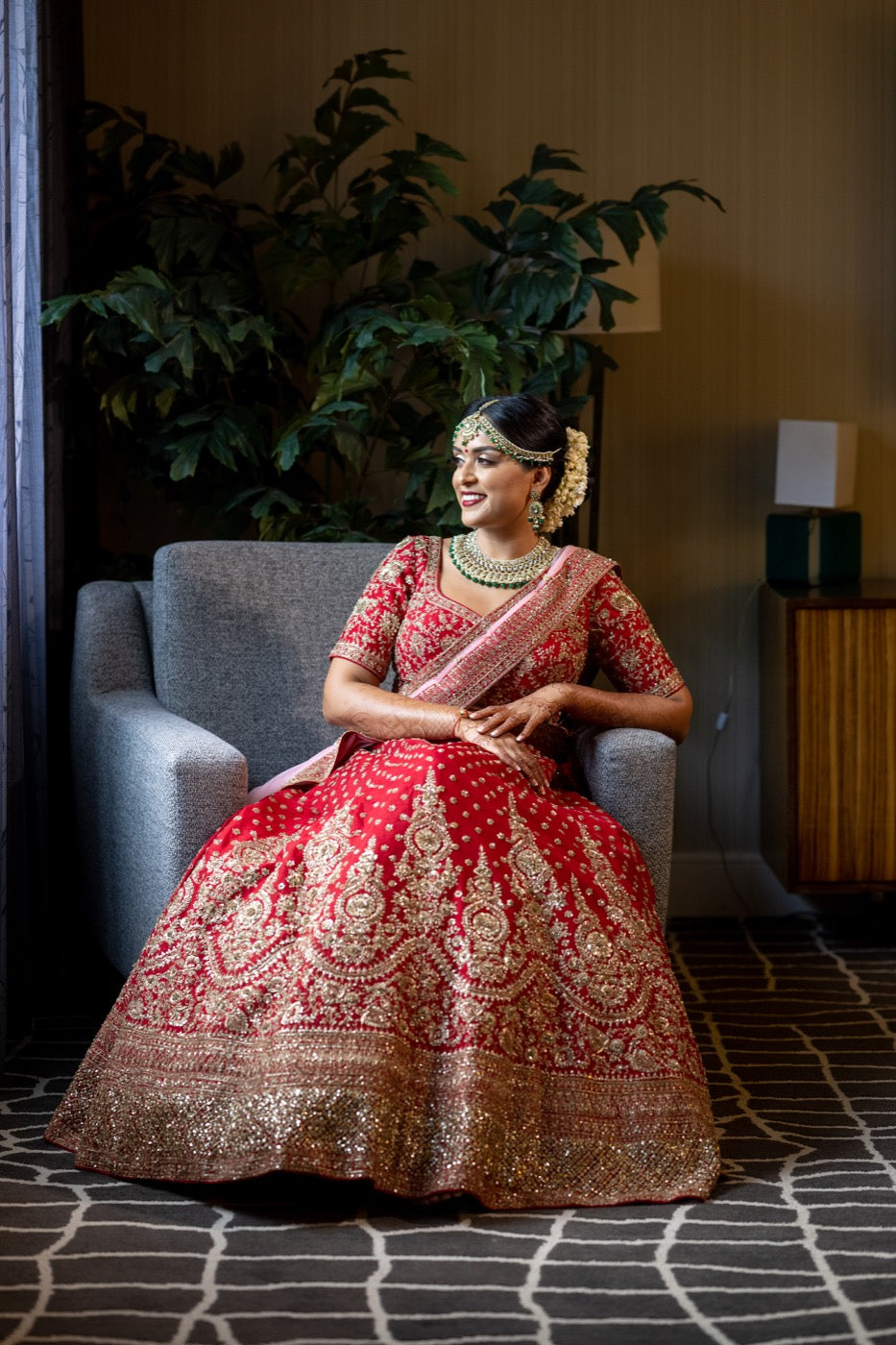 Asopalav customer wearing Indian occasion wear