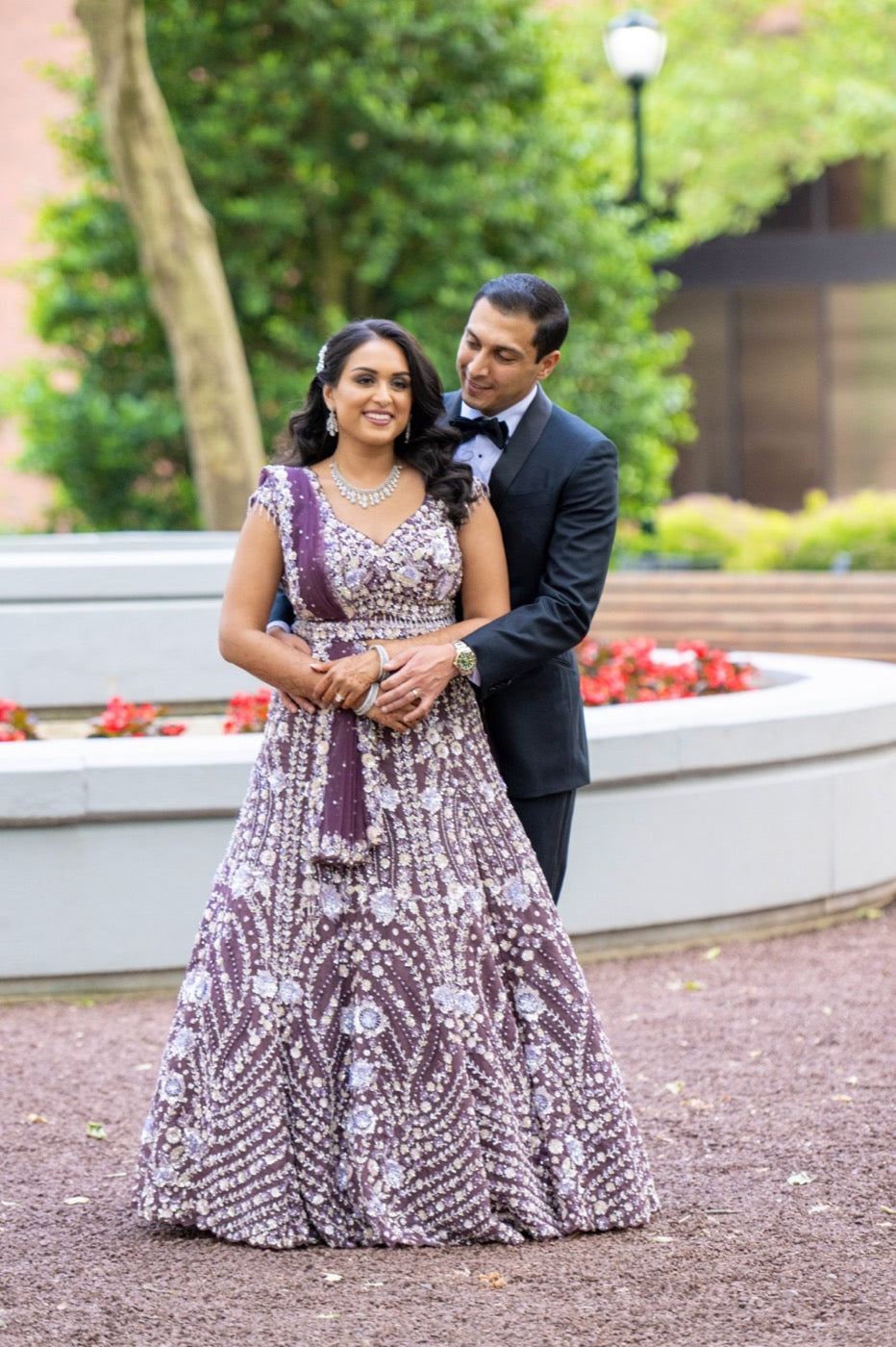 Asopalav customer wearing Indian occasion wear